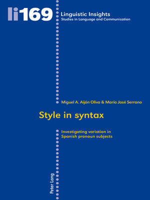 cover image of Style in syntax